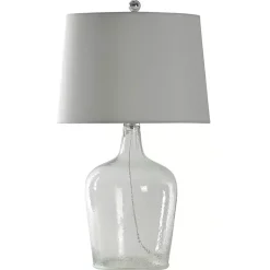 Kirklands Home Clear Seeded Glass Table Lamp White Outlet