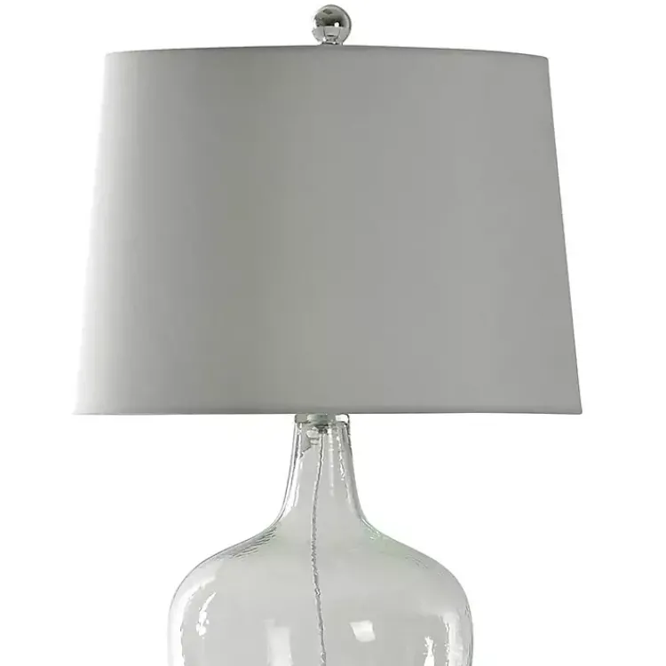 Kirklands Home Clear Seeded Glass Table Lamp White Outlet