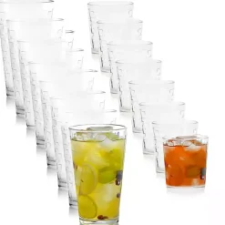 Kirklands Home Square Embosses Glass 16-pc. Drinkware Set Clear Sale