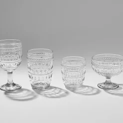 Kirklands Home Textured Coupe Glasses, Set of 4 Clear Best