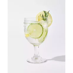 Kirklands Home Textured Goblet Glasses, Set of 4 Clear Discount