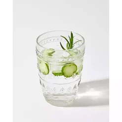 Kirklands Home Textured Highball Glasses, Set of 4 Clear Clearance