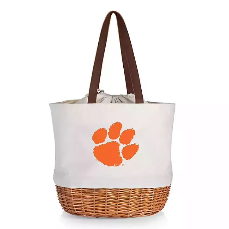 Kirklands Home Clemson Tigers Canvas Tote Bag Orange Online