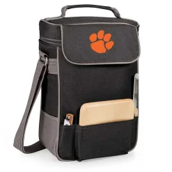 Kirklands Home Clemson Tigers Wine & Cheese Tote Black