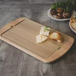 Kirklands Home Clemson Tigers Wood and Glass Serving Board New