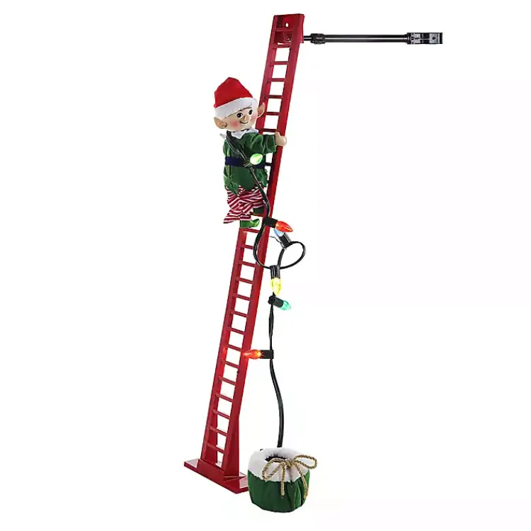 Christmas Tree Decorations>Kirklands Home Climbing Elf Christmas Carols Pre-Lit Decoration