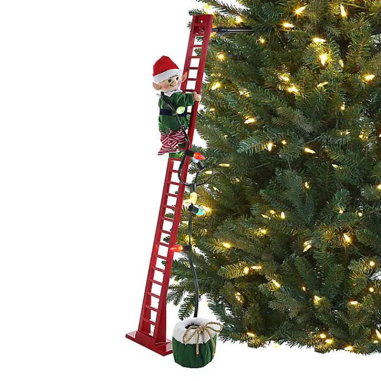 Christmas Tree Decorations>Kirklands Home Climbing Elf Christmas Carols Pre-Lit Decoration