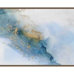 Kirklands Home Cloud Land Framed Canvas Art Print Blue Outlet