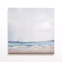 Kirklands Home Cloudy Beach Scene Canvas Art Print Blue