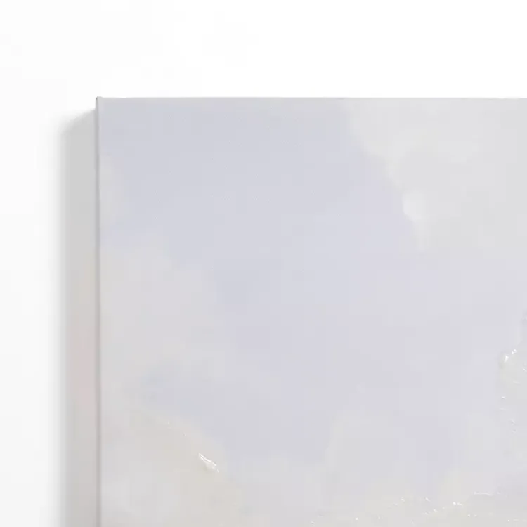 Kirklands Home Cloudy Beach Scene Canvas Art Print Blue