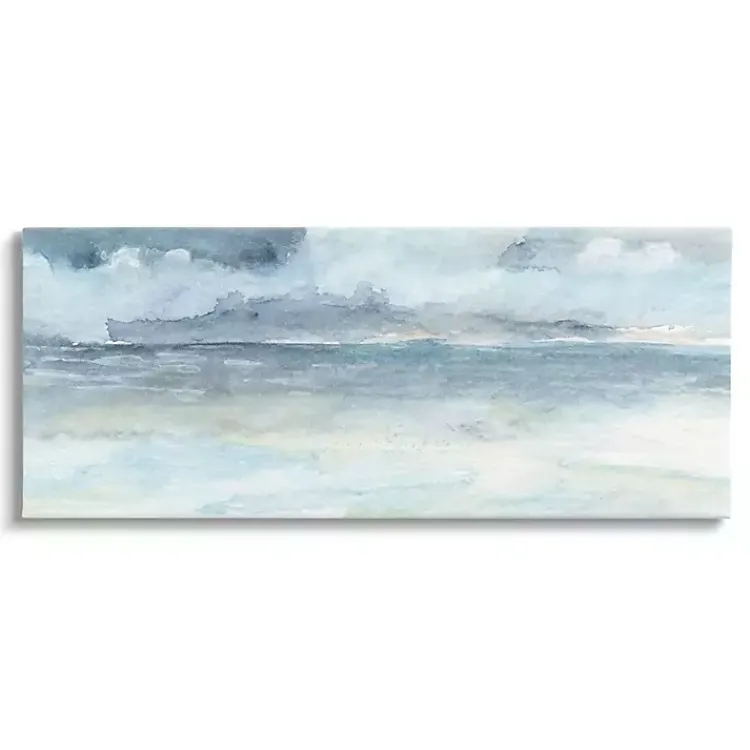 Kirklands Home Cloudy Ocean Waves Canvas Art Print, 48x20 in.