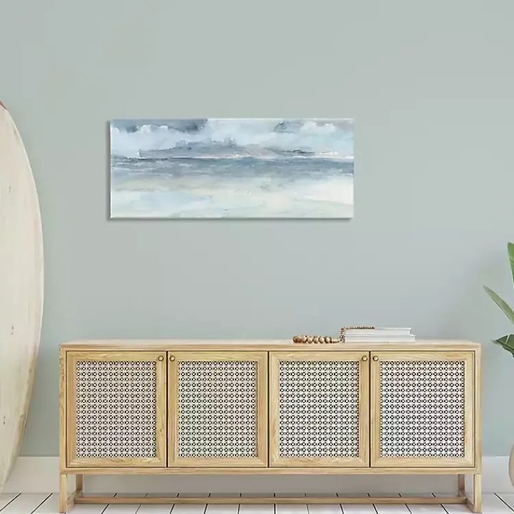 Kirklands Home Cloudy Ocean Waves Canvas Art Print, 48x20 in.