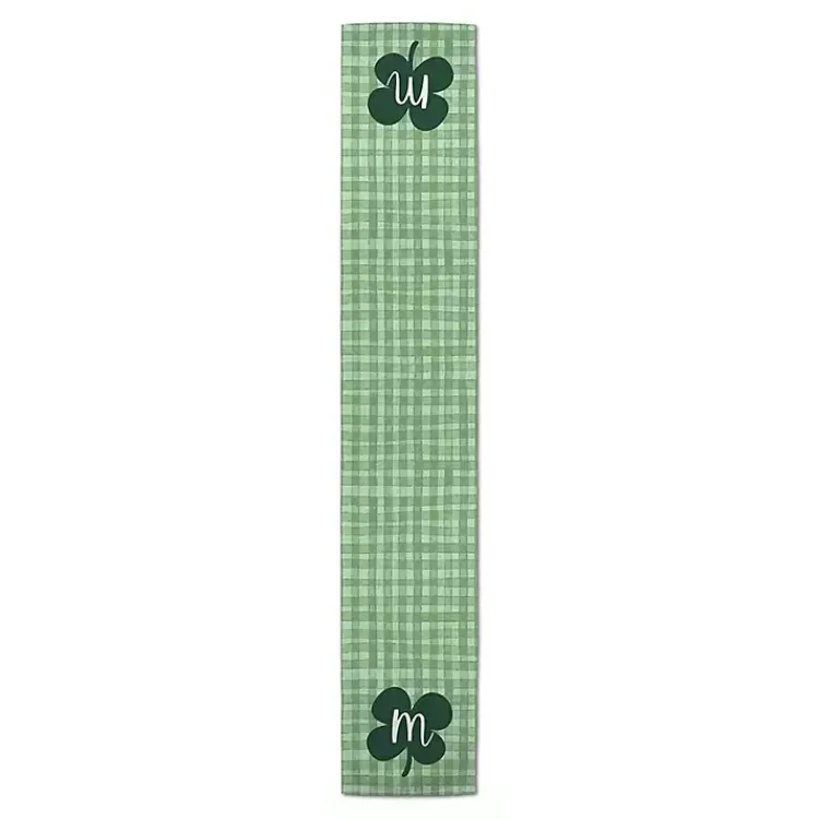 Kirklands Home Clover Personalized Monogram Table Runner, 72 in. Green New