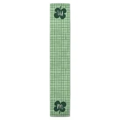 Kirklands Home Clover Personalized Monogram Table Runner, 90 in. Green New