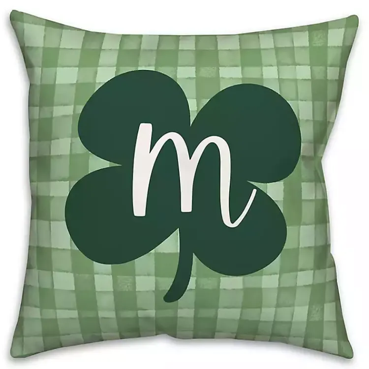 Pillows>Kirklands Home Clover Personalized Monogram Throw Pillow Green