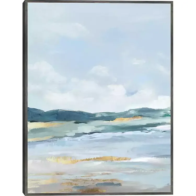 Kirklands Home Coastal Mountains II Framed Canvas Art Print Blue Discount