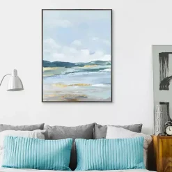 Kirklands Home Coastal Mountains II Framed Canvas Art Print Blue Discount