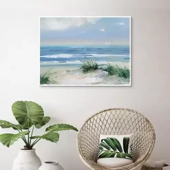 Kirklands Home Coastal Breezes Framed Canvas Art Print Blue Online