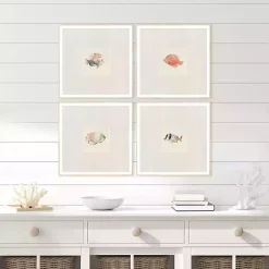 Kirklands Home Coastal Medley Framed Art Prints, Set of 4 Gray Clearance