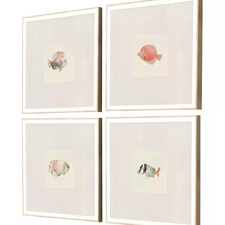 Kirklands Home Coastal Medley Framed Art Prints, Set of 4 Gray Clearance