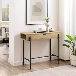 Kirklands Home Coastal Oak Cruz Console Table Tan Sale
