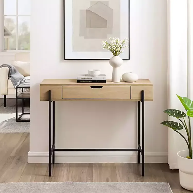 Kirklands Home Coastal Oak Cruz Console Table Tan Sale