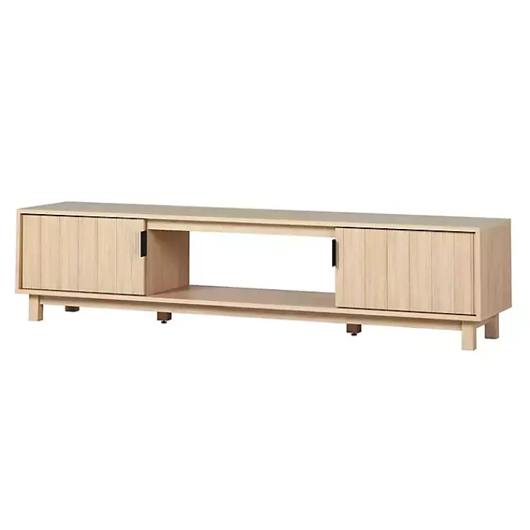Kirklands Home Coastal Oak Fluted 2-Door TV Sd Tan Discount