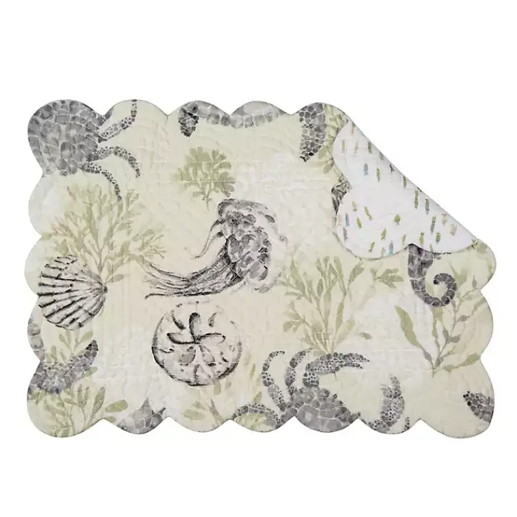 Kirklands Home Coastal Quilted Placemats, Set of 6 Online