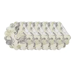 Kirklands Home Coastal Quilted Round Placemats, Set of 6