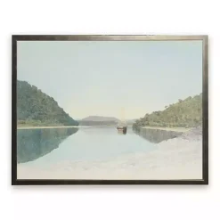 Kirklands Home Coastal Reflection Framed Art Print Blue Clearance