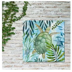 Kirklands Home Coastal Turtle Outdoor Canvas Art Print