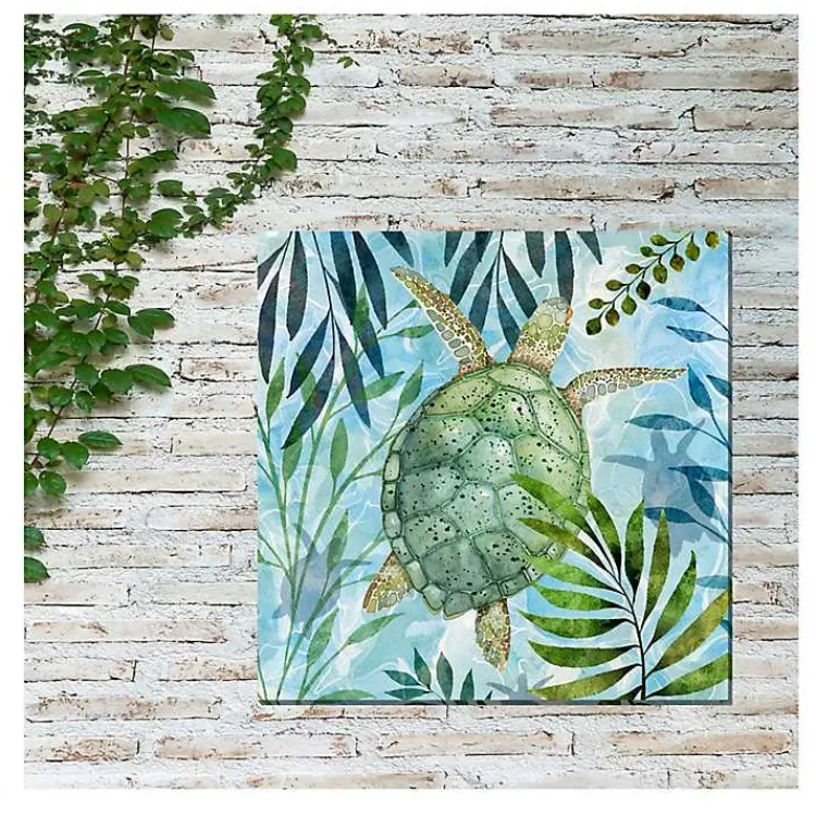 Kirklands Home Coastal Turtle Outdoor Canvas Art Print
