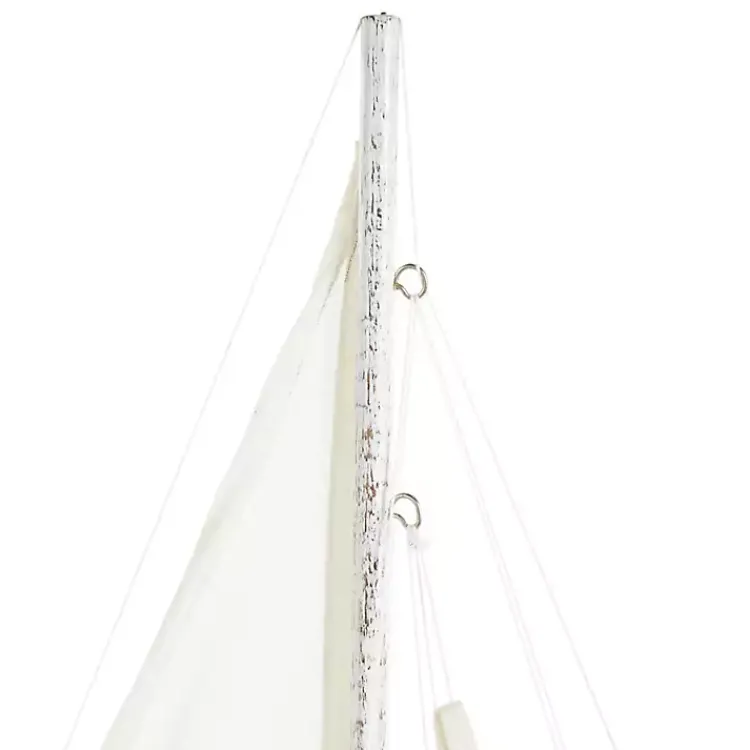 Statues & Figurines>Kirklands Home Coastal White and Blue Sailboat Statue