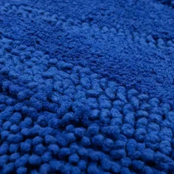 Kirklands Home Cobalt Asymmetrical Cotton Bath Mat Blue Sale