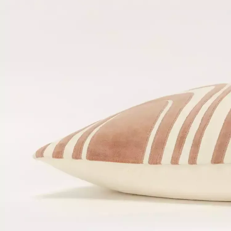 Pillows>Kirklands Home Cocoa and Natural Wave Lumbar Pillow