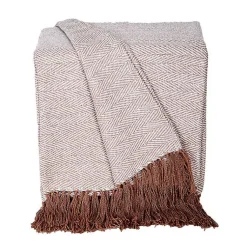 Blankets & Throws>Kirklands Home Coffee Chevron Tassel Throw