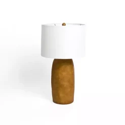 Kirklands Home Cognac Ceramic Mira Table Lamp White Outlet