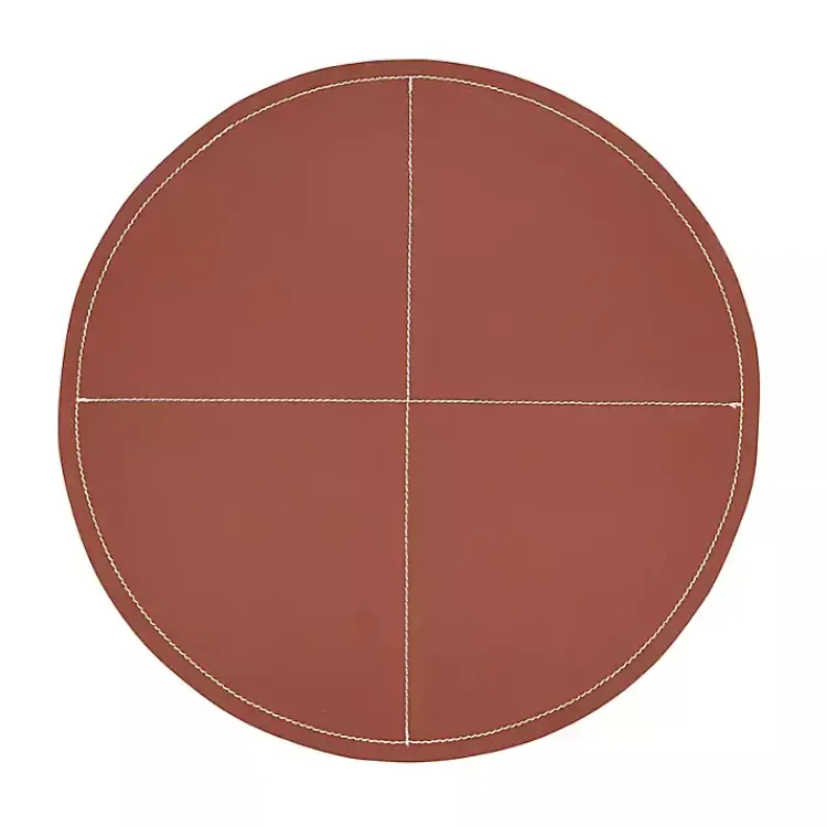 Kirklands Home Cognac Faux Leather Placemats, Set of 4 Brown Hot