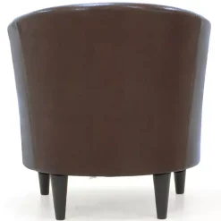 Kirklands Home Cognac Faux Leather Winslow Accent Chair Brown Discount