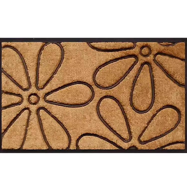 Kirklands Home Coir and Rubber Flowers Doormat Online