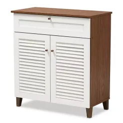 Kirklands Home Collier Two-Tone Drawer Shoe Storage Cabinet Sale