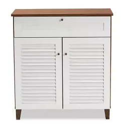 Kirklands Home Collier Two-Tone Drawer Shoe Storage Cabinet Sale