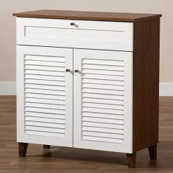 Kirklands Home Collier Two-Tone Drawer Shoe Storage Cabinet Sale