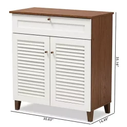 Kirklands Home Collier Two-Tone Drawer Shoe Storage Cabinet Sale