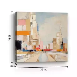 Kirklands Home Colorblock Skyline Canvas Art Print Multi New