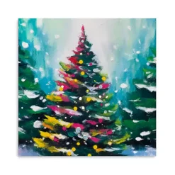 Christmas Art & Wall Decor>Kirklands Home Colorful Christmas Tree Canvas Art Print Multi