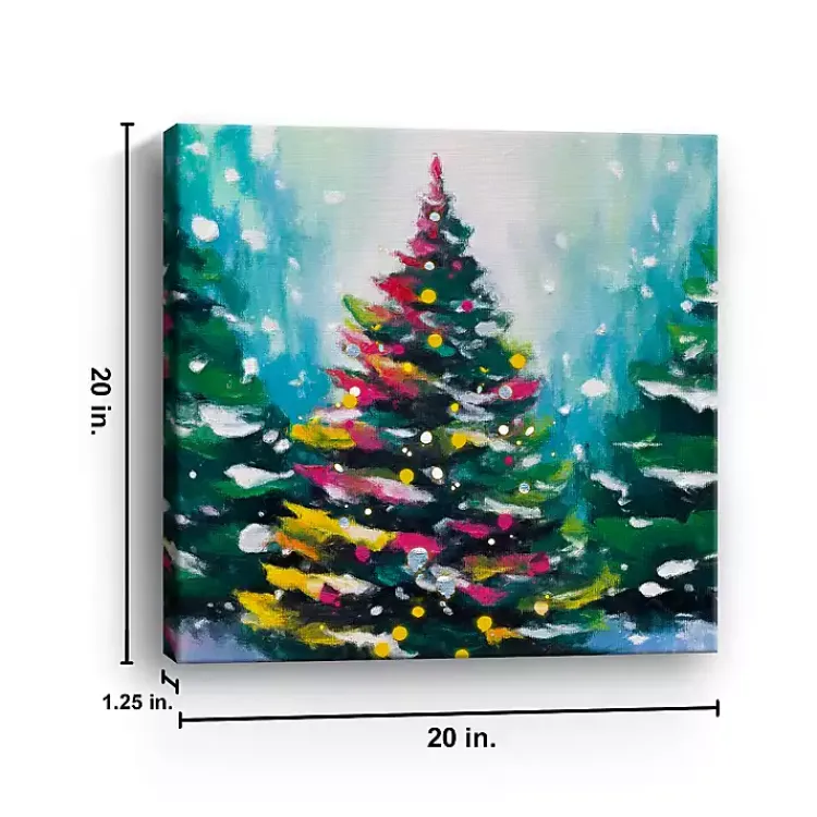 Christmas Art & Wall Decor>Kirklands Home Colorful Christmas Tree Canvas Art Print Multi