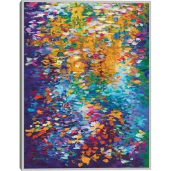 Kirklands Home Colorful Dance of Leaves Framed Canvas Art Print Best