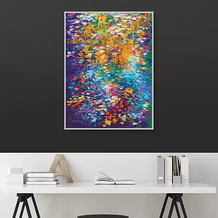 Kirklands Home Colorful Dance of Leaves Framed Canvas Art Print Best