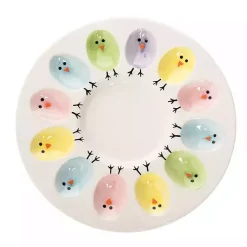 Easter Decorations>Kirklands Home Colorful Easter Chicks Deviled Egg Plate